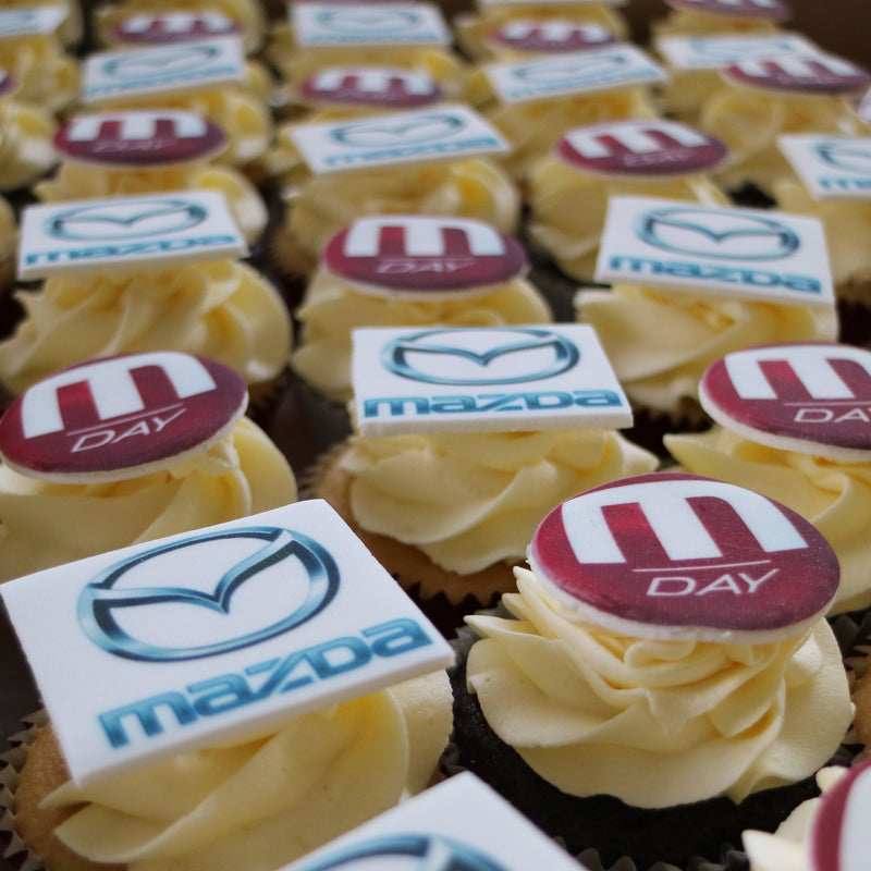 Custom Logo Cupcakes Launch Event Melbourne Weddings