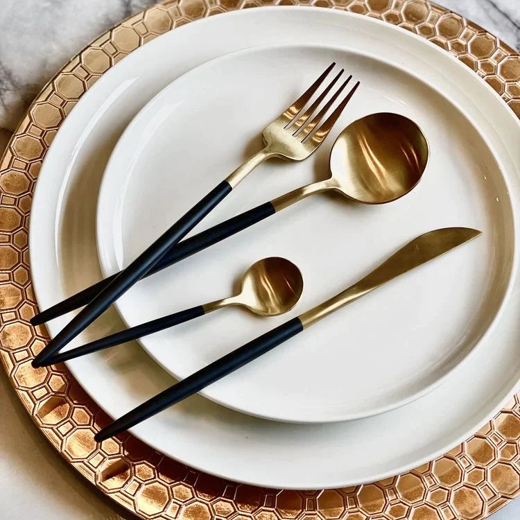 Matte Gold Luxe Cutlery Set Hire