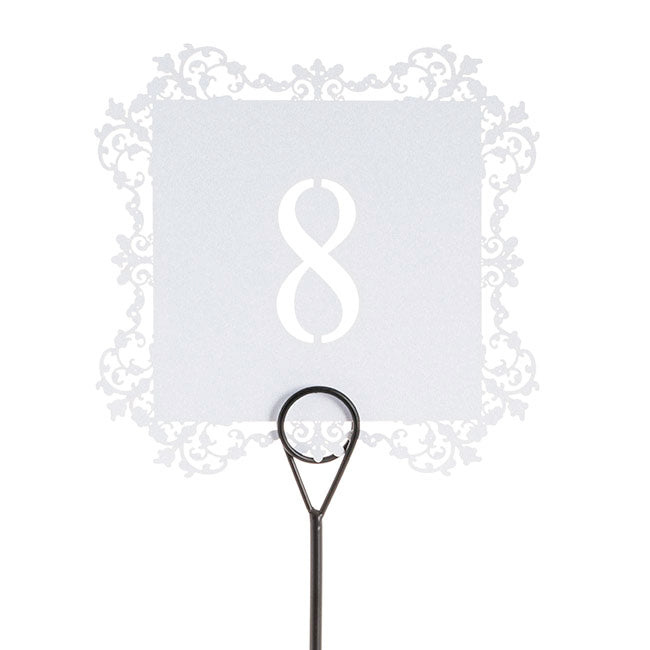 Hawthorn Black 15cm Name Card Table Number Sign Holder, Set of 6 - Hire