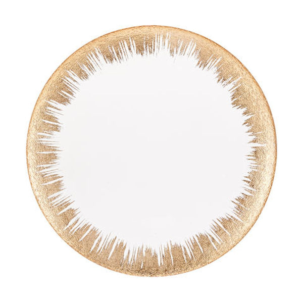 Foil Gold Edge Hand-Painted Charger Plate -Hire