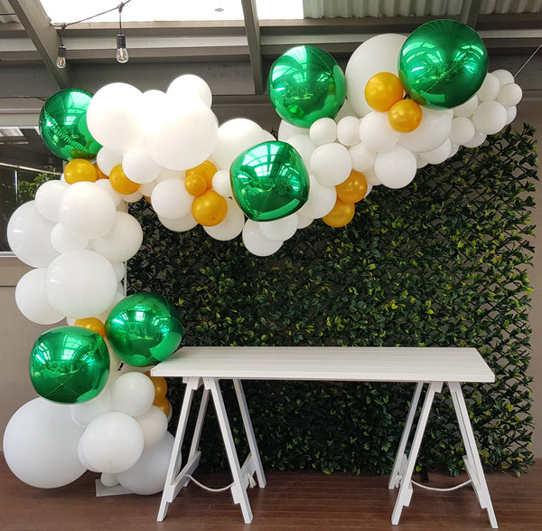 Customised Green Photo Wall/ Backdrop Launch Event Melbourne Weddings