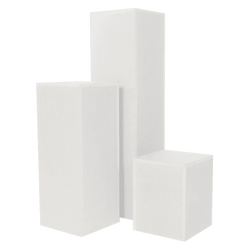 White Wooden Plinth or Trough 40x40x60cm Hire