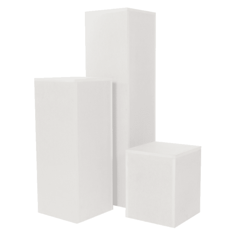 White Wooden Plinth or Trough 30 x 33 x 120 cm Hire