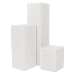 White Wooden Plinth or Trough 40x27x120cm Hire