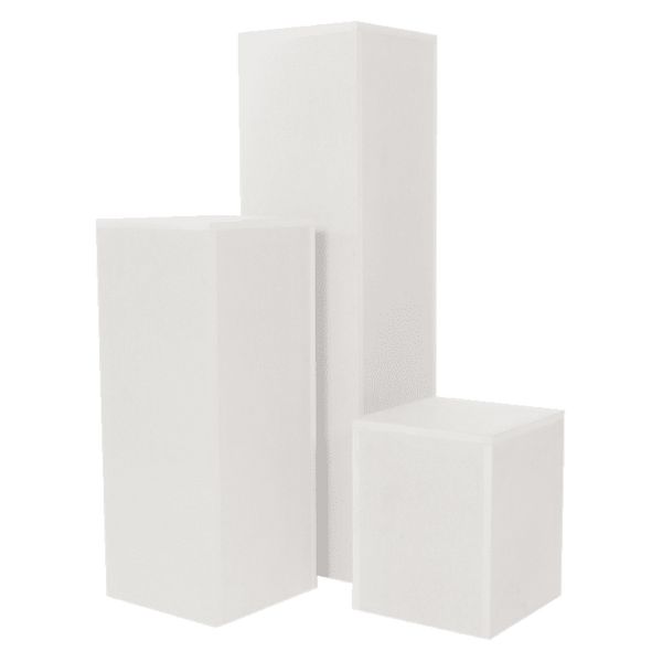 White Wooden Plinth or Trough 40 x 33 x 120 cm Hire