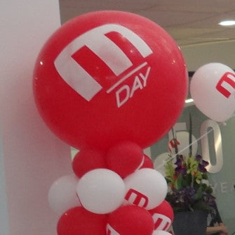 Inflation of 90cm Custom Printed Latex Balloons - Add-on pricing Launch Event Melbourne Weddings