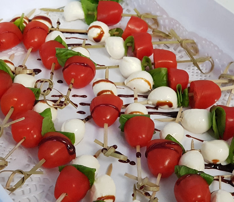 Cherry Tomato And Bocconcini Canapes (Med, gf, v) Launch Event Melbourne Weddings