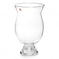 Large 40cm Glass Hurricane Footed Vase - Hire