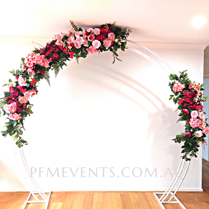 Floral Circle Wedding Arch