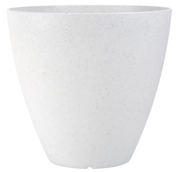 White Fine Terrazzo Planter Pot Hire - 37 or 48cm