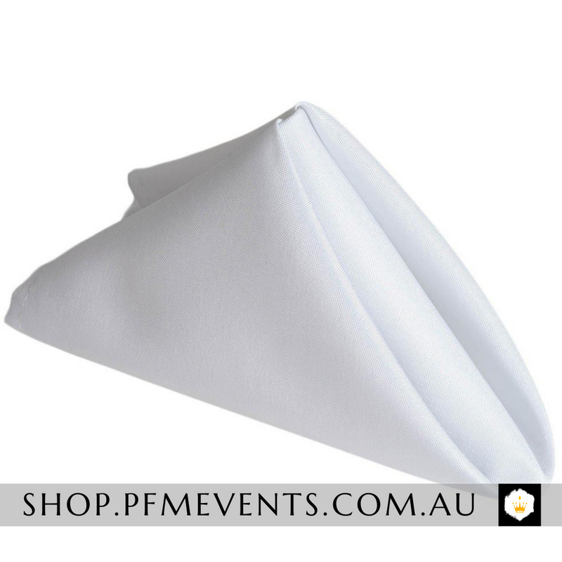 Linen Napkin Hire - White Launch Event Melbourne Weddings